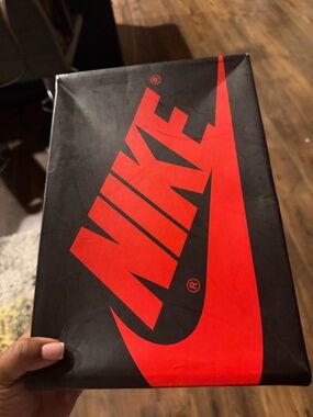 Jordan Kids Sneakers Box with Black and Red Nike Logo